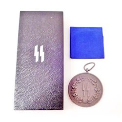 GERMAN NAZI CASED WAFFEN SS 4 YEAR LONG SERVICE DECORATION