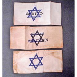 LOT OF 3 GERMAN NAZI HOLOCAUST ARMBANDS