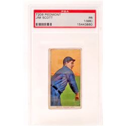 T206 PIEDMONT JIM SCOTT BASEBALL CARD - PSA PR1