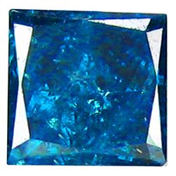 RARE 0.15 CT MIDNIGHT BLUE PRINCESS CUT DIAMOND