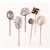 Image 1 : LOT OF 6 GERMAN NAZI STICK PINS