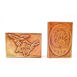 LOT OF 2 GERMAN NAZI MATCHBOOK COVERS - AFRICA & KRIM