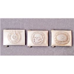 LOT OF 3 GERMAN NAZI BELT BUCKLES