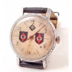 GERMAN NAZI WAFFEN SS DIVISION HITLER JUGEND WRIST WATCH