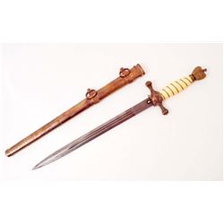 GERMAN NAZI NAVAL OFFICERS DAGGER W/ SCABBARD