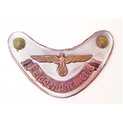 GERMAN NAZI FELDGENDARMIE GORGET