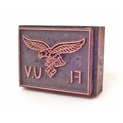 GERMAN NAZI LUFTWAFFE WAX SEAL / RUBBER STAMP