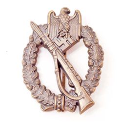 GERMAN NAZI ARMY BRONZE INFANTRY ASSAULT BADGE