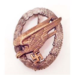 GERMAN NAZI LUFTWAFFE PARATROOPER FALLSCHIRMJAGER BADGE
