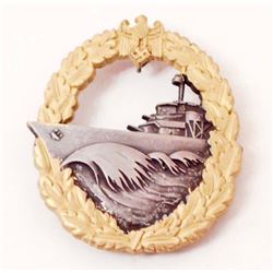 GERMAN NAZI NAVAL DESTROYER BADGE