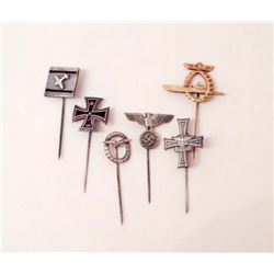 LOT OF 6 GERMAN NAZI STICK PINS