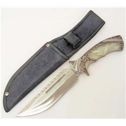 RIDGE RUNNER FIXED BLADE KNIFE W/ IMITATION PEARL HANDLE