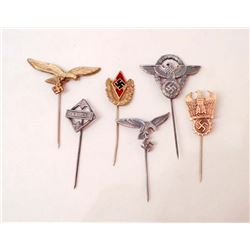 LOT OF 6 GERMAN NAZI STICK PINS