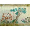 Image 1 : A scroll painting of pairs of birds and trees with poem