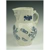 Image 1 : A rare 18th Century Lowestoft copy of a Worcester 'Cabbage Leaf' jug, with an animated moulded...