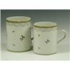 Image 1 : Two late 18th Century 'Qianlong' export tankards decorated with small puce and gilt flowers, 1...
