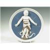 Image 1 : A Cantagalli 'Della Robbia' style Tondo plaque, 26cm wide Est. 80/120...