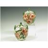 Image 1 : Two Wemyss pot pourri vases and covers, decorated with roses, (replacement covers and restored...
