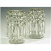 Image 1 : A pair of late 19th/early 20th Century lustres, 20cm high Est. 150/200...