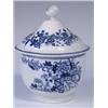 Image 1 : An 18th Century Royal Worcester porcelain blue and white "Fence" pattern lidded pot, with an a...
