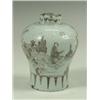 Image 1 : A faience tea canister painted in manganese with a chinoiserie scene, late 17th Century Est...