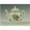 Image 1 : An 18th Century Worcester teapot, of globular form, with floral sprays, c.1770, 13.5cm Est....