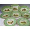 Image 1 : A Royal Worcester porcelain topographical part dessert service, each piece with hand painted d...