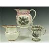 Image 1 : A Victorian Sunderland lustre jug, printed with a view of the Ironbridge, The Mariners Arms an...