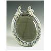 Image 1 : A J Roth mirror frame late 19th Century, the oval surround encrusted with blue and gilt flower...