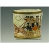 Image 1 : A large early 19th Century monogrammed, pottery cup, painted with a continuous landscape scene...