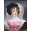 Image 1 : A 19th Century hand-painted Continental porcelain plaque depicting a young lady of note, 10x 7...