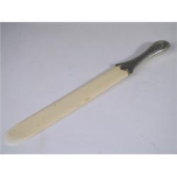 An early Edwardian silver handled ivory paper knife, London 1903 maker SJ, 35cm long. Est....