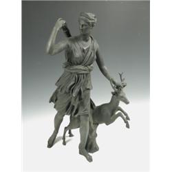 A Victorian bronze figure of Diana the Huntress, 58.5cm Est. 200/400...