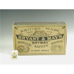 A Bryant & May's display matchbox complete with matches, 31cm long Est. 40/60...