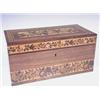 Image 1 : An early 19th Century Tunbridgeware tea caddy the marble paper base bearing label of 'Edward N...