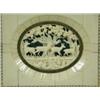 Image 1 : A late 19th Century/early 20th Century carved ivory oval of three deer and a stag in woodland...