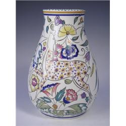 A late 1920s/early 1930s Poole Pottery 'Persian Deer' pattern vase designed by Truda Adams, im...