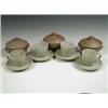 Image 1 : Eight studio pottery coffee cups and saucers, a matching sugar bowl and eight lidded soup bowl...