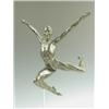 Image 1 : A mid 20th Century bronze leaping ballet dancer, on a modern marble base Est. 150/250...