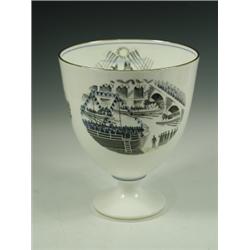 A Wedgwood 'Boat Race' vase designed by Eric Ravilious and re-issued in 1986, limited edition...