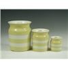 Image 1 : Three T G Green yellow Cornishware storage jars and covers, printed marks, 18cm highest Est...