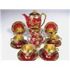 Image 1 : A Carltonware "Rouge Royale" six setting coffee set, shape 1582, printed marks. Est. 100/150...