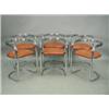 Image 1 : A set of six cantilever chairs, designed by Peter Wigglesworth for Plush Kicker, chrome plated...