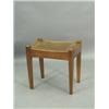 Image 1 : An Arts & Crafts oak stool with a gently shaped plank seat on square tapering legs Est. 100...