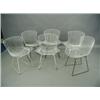 Image 1 : In the style of Harry Bertoia, six 'Chickenwire' chairs with a white painted finish Est. 12...