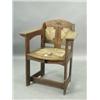 Image 1 : An Arts & Crafts oak arm chair attributed to E G Punnet and manufactured by William Birch c.19...