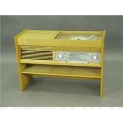 Dieter Rams for Braun. A 'Snow White's Coffin' radiogram in light beechwood, stamped 'PKG 5-81...