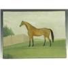 Image 1 : English School, 19th Century A HORSE IN A LANDSCAPE Oil on canvas, 41 x 53cm Est. 380/45...