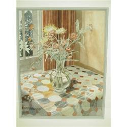 Richard Bawden (b. 1936) 'THE PATCHWORK CLOTH' Signed in pencil, watercolour, 50 x 39cm Pro...