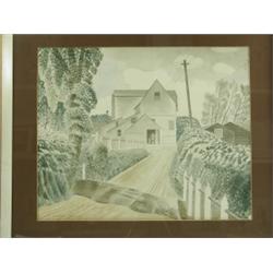 Eric Ravilious (1903-1942) 'HULL'S MILL' Signed and inscribed, watercolour, 45 x 55cm Prove...